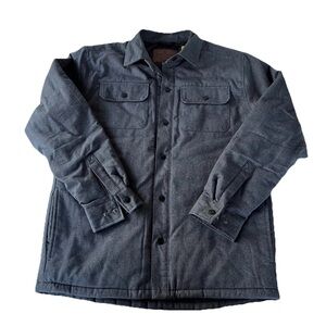 RUGGED ELEMENTS MEN'S FLANNEL UTILITY JACKET Gray Large NWT